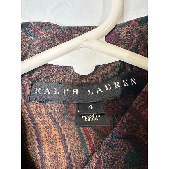 Ralph Lauren Black Label Women’s 100% Silk Dress Button-up Shirt, Size 4, NWT - Picture 2 of 9